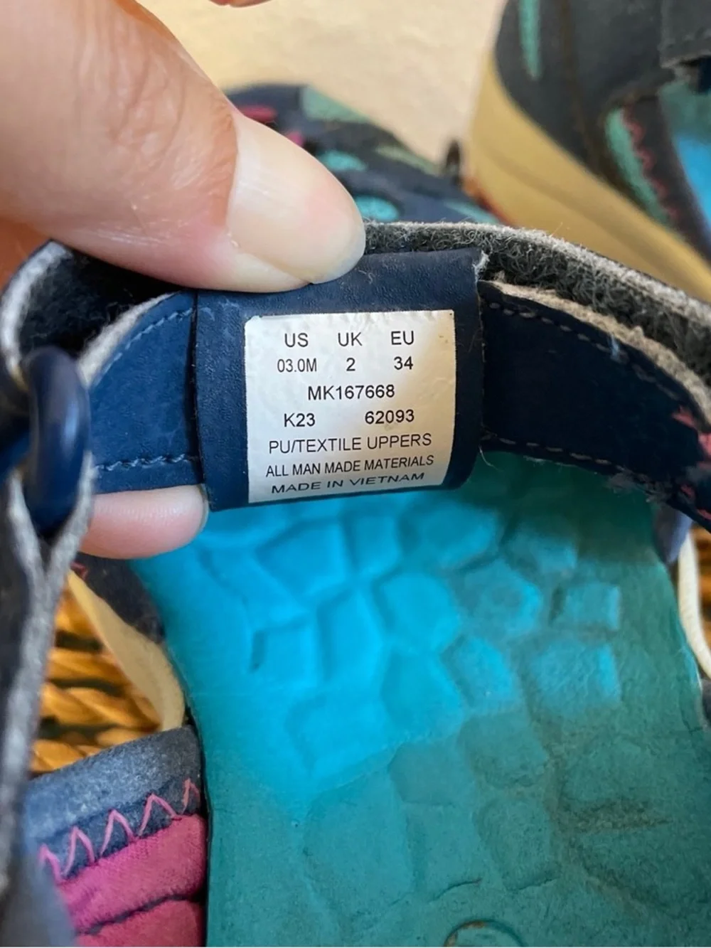 size 3 Girls Merrell water shoes, sandals